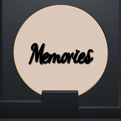 Miniatura 5 de CREATCABIN Memories - Letrero decorativo de madera para pared, diseño de tilo cortado con láser, escultura colgante decorativa para estudio de yoga,