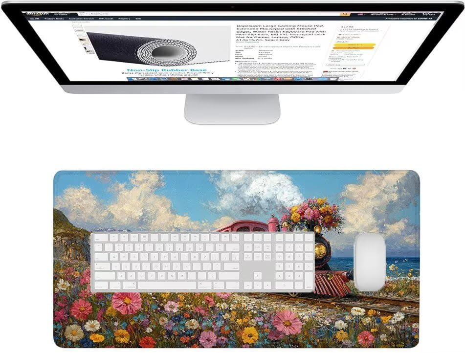 Desk mat XXL Former bords surjetés avec base caoutchouc stable - 3