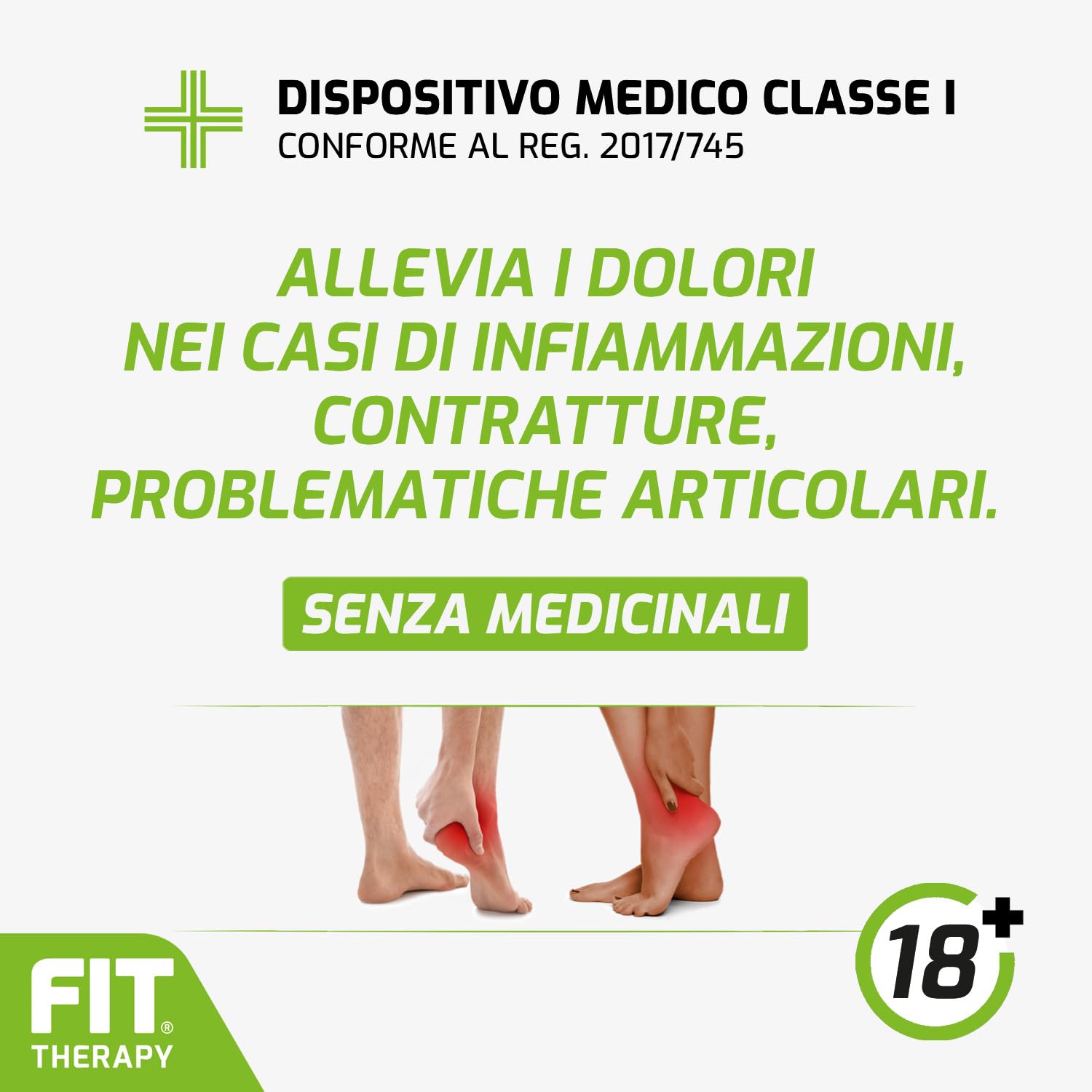FIT Therapy – Cerotti Antidolorifici e Antinfiammatori Caviglia - Per Distorsioni, Tendinite, Artrite, Borsite – NON SCALDA, Impermeabile, Senza Farmaci, Dura 5 Giorni (2 cerotti)