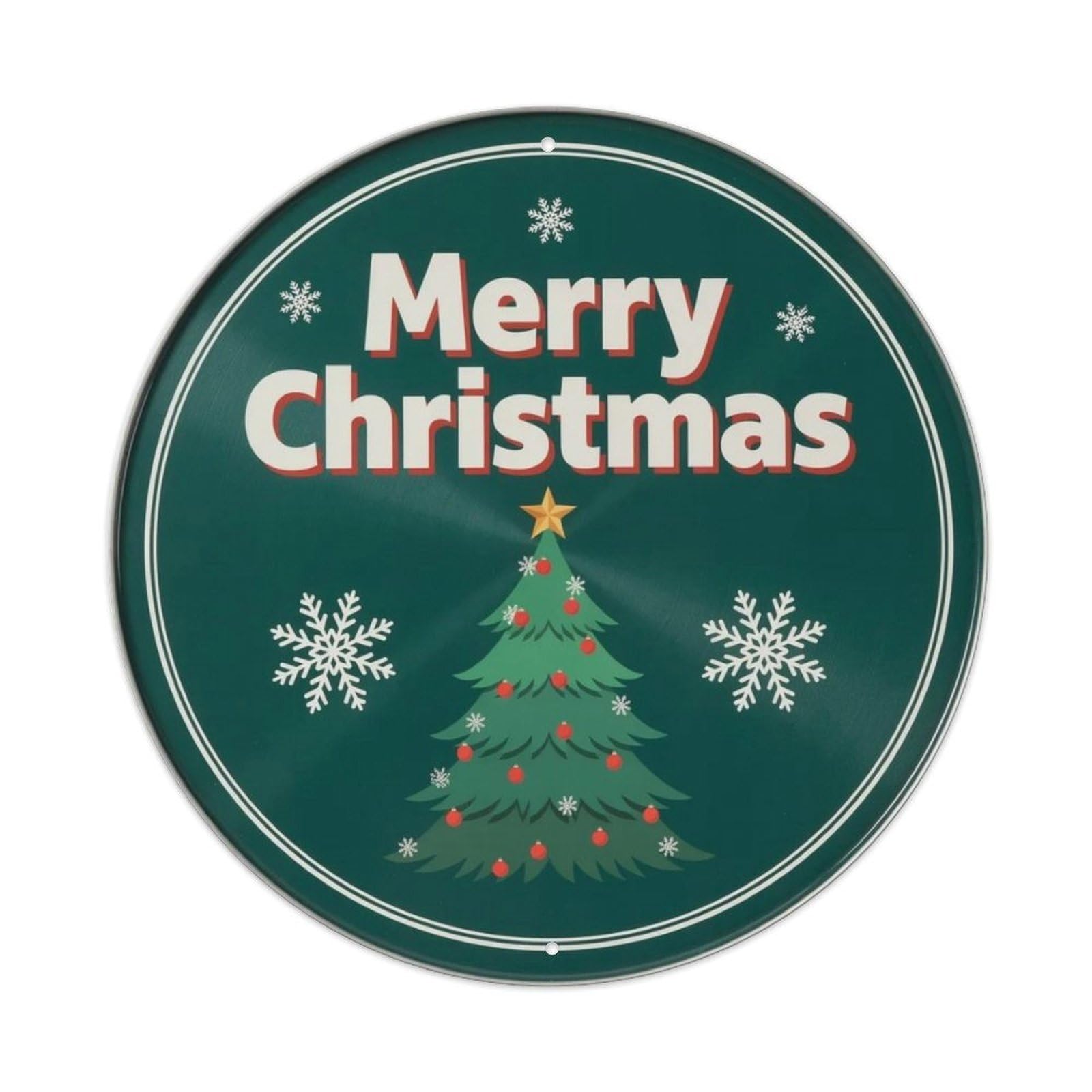Merry Christmas Metal Tin Sign Plaque