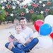 TecUnite 8 Strands Patriotic Star Streamers Banner Garland for 4th of July BBQ, Memorial Day, Veterans Day Party, Independence Day Celebration, Labor Day， Holiday Decorations, Red White Blue