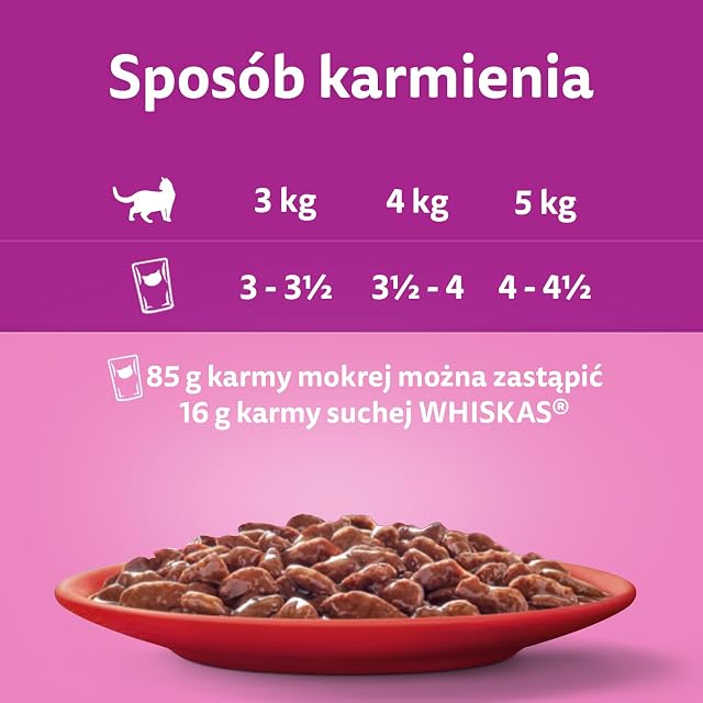Foto 3 de 8 de Whiskas Comida húmeda para gatos Adult 1+ Selección clásica en salsa 40 x 85 g Mega Pack