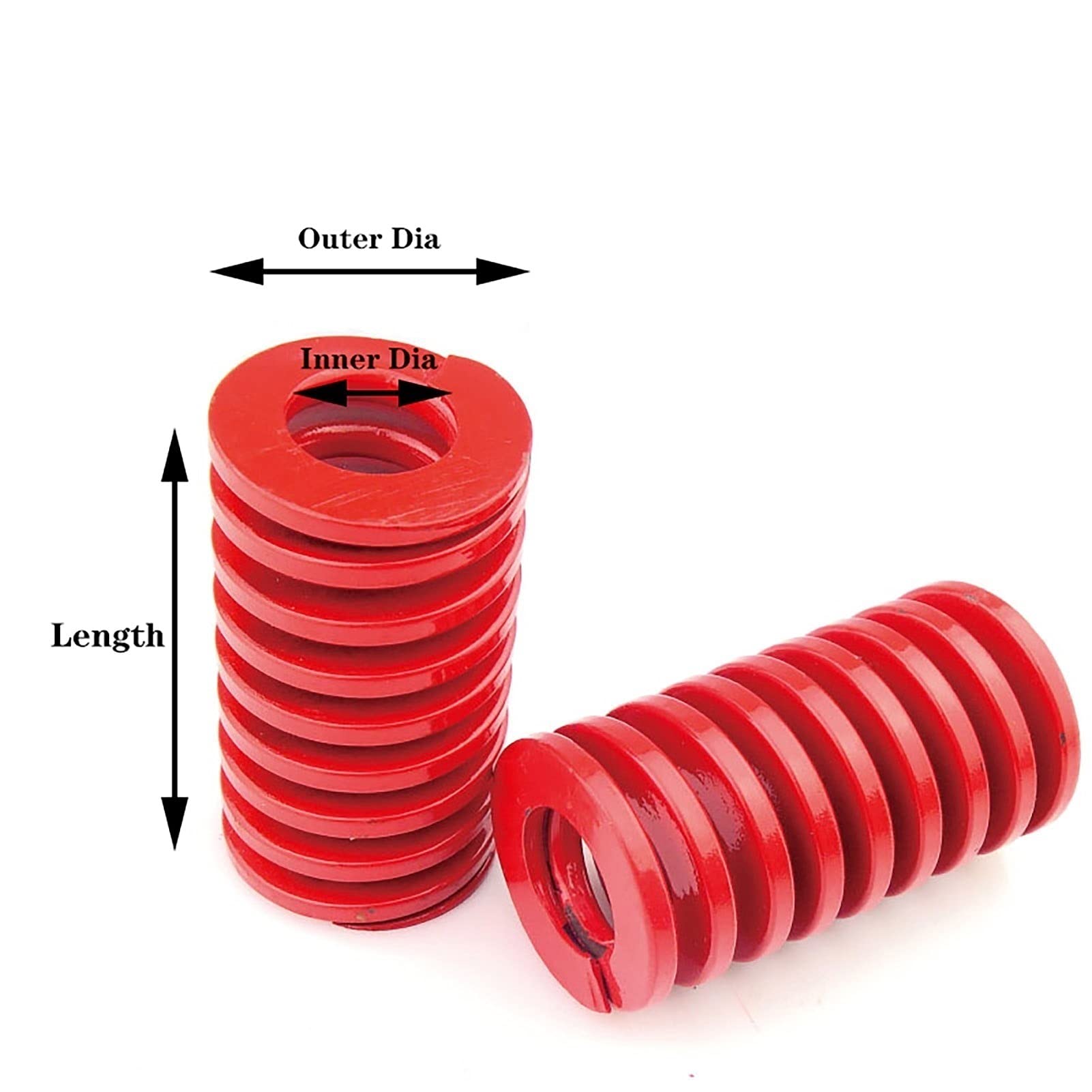 coil expansion High Accuracy Steel Light Load Spiral Stamping Compression Die Spring, 12mm Outer Diameter, 6mm Inner Diameter, 20-100mm Length, Compression Spring, Red Mould Die Springs buffer mechani