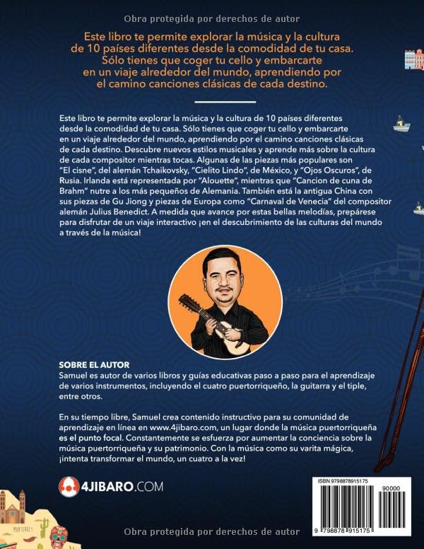 Miniatura 2 de Un Viaje Alrededor del Mundo para Cello Aprendiendo Canciones Clásicas de Cada Destino (Spanish Edition)