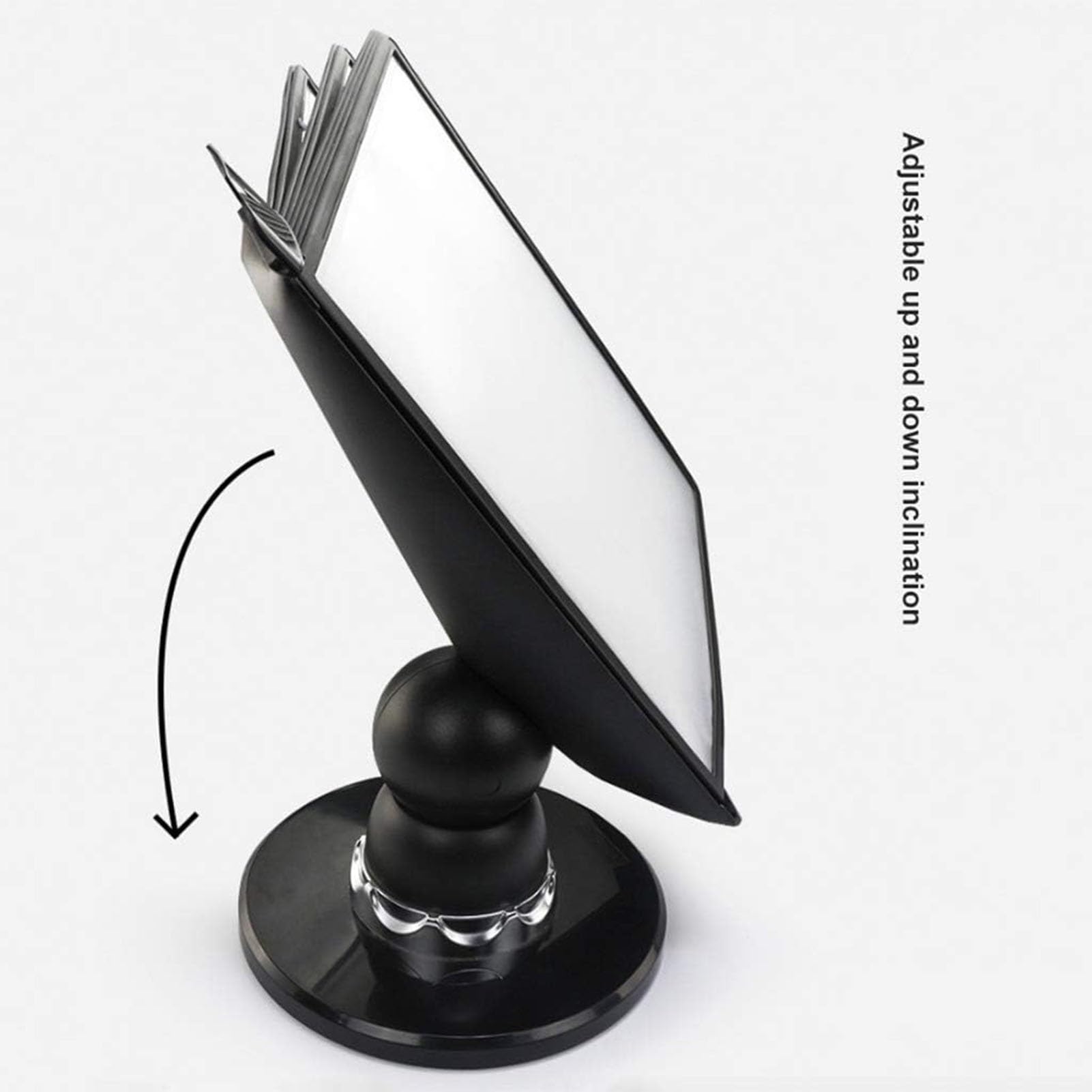 Cartella portadocumenti， Organizer e accessori da scrivania for ufficio, 10 tasche espositive, base nera, portadocumenti da scrivania regolabile, for esposizione da ufficio e archiviazione di document