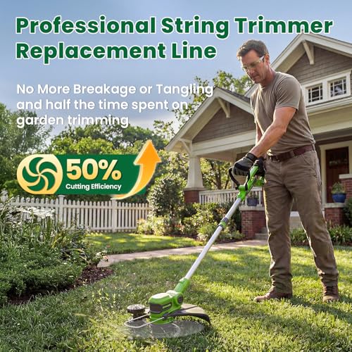 Trimmer String Spool Compatible with Greenworks, 0.065\" 16Ft Single Line Auto-Feed String Trimmer Spools for Greenworks Weed Eater, Weed Wacker String Replacement Parts (6 Trimmer Spools, 2 Caps) - Thumbnail 5
