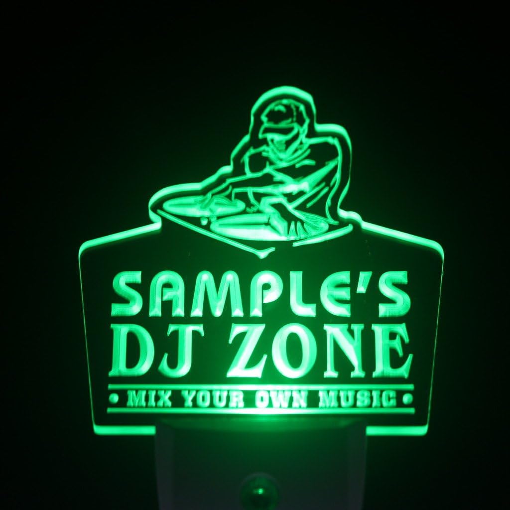 ADVPRO wsqh-tm Name Personalized Custom DJ Zone Music Turntable Disco Bar Beer Day/Night Sensor LED Sign