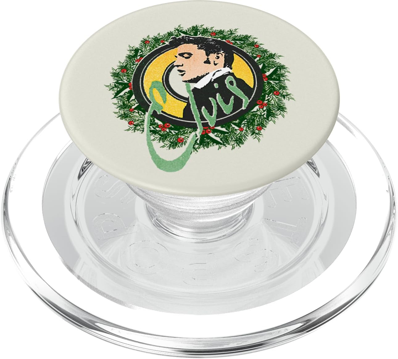 Elvis Presley Official Christmas Wreath PopSockets MagSafe PopGrip for iPhone