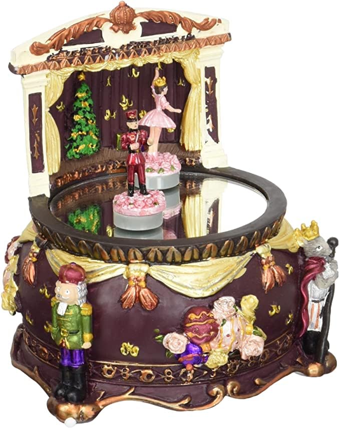 Mechanische Spieluhr aus Harz mit Soldat und rotierender Ballerina und...