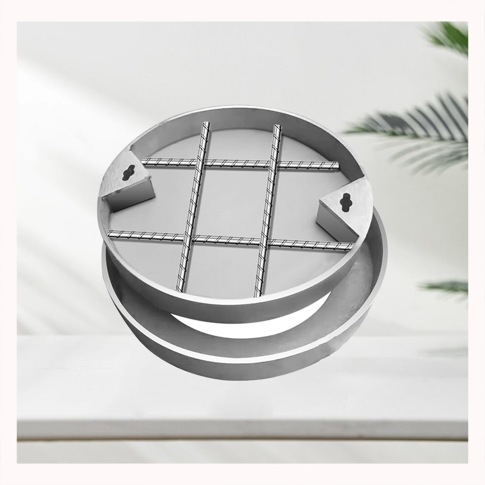 Manhole Covers, 304 Stainless Steel Material, Reasonable Internal Structure, Stable and Pressure-Resistant(50 * 50 * 5cm/19.6 * 19.6 * 1.96in)