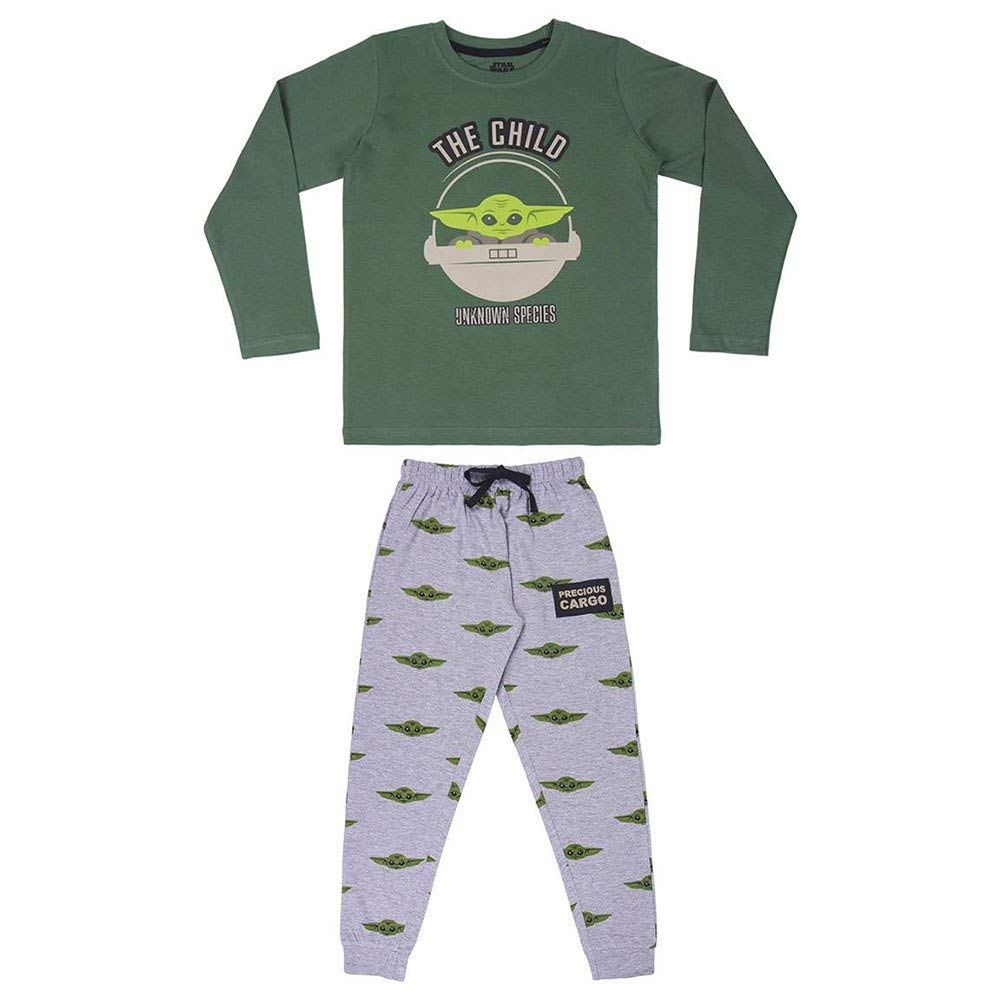 CERDÁ LIFE'S LITTLE MOMENTS - Pigiama da Bambino The Mandalorian | Pigiama Realizzato al 100% in Cotone - 2 Pezzi [ Maglietta + Pantalone Pigiama Bambino ] - Licenza Ufficiale Star Wars