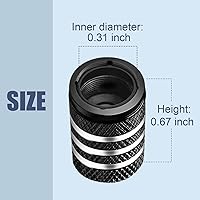 Vista 3 de Tapones para vástago de válvula de neumático, paquete de 5, tapa de aire de neumático N2, metal nitrógeno con forro de plástico, resistente a