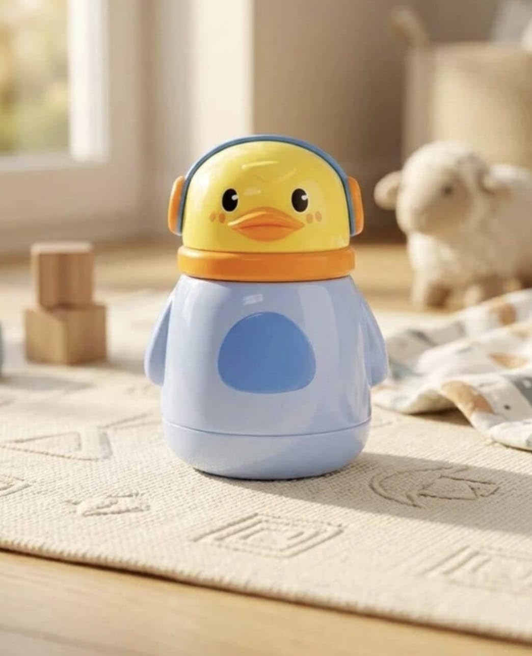 Baby Powder Puff Box – Bear Design | Refillable Dispenser with Soft Applicator for Newborns & Infants | Compact & Travel-Friendly Container (Blue)-image-24
