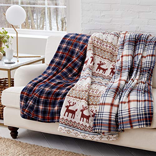 Eddie Bauer | Smart Heated Electric Throw Blanket - Reversible Sherpa - Hands Free Control - Wi-Fi Only (2.4Ghz) - Compatible With Alexa, Google, Ios, Android - Fair Isle Silver #TOP4