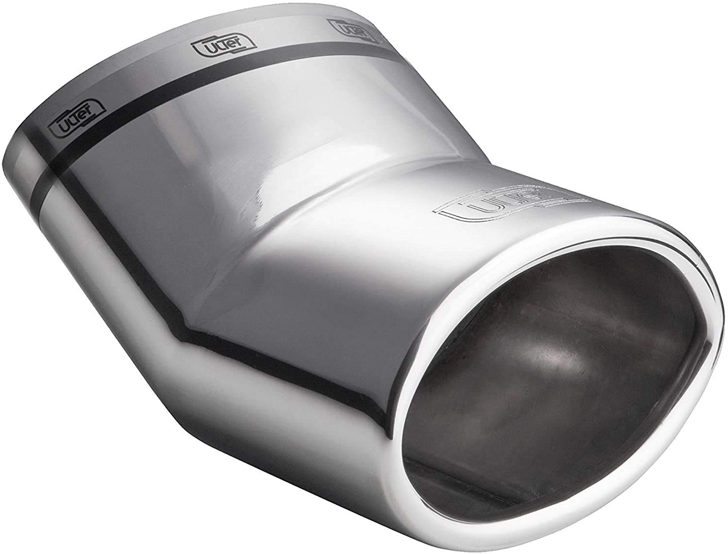 Deflettore di scarico 453, in acciaio inox, ovale, 95 x 65 mm, a partire dall'anno di costruzione 2014, 0,9 litri + 1,0 litri