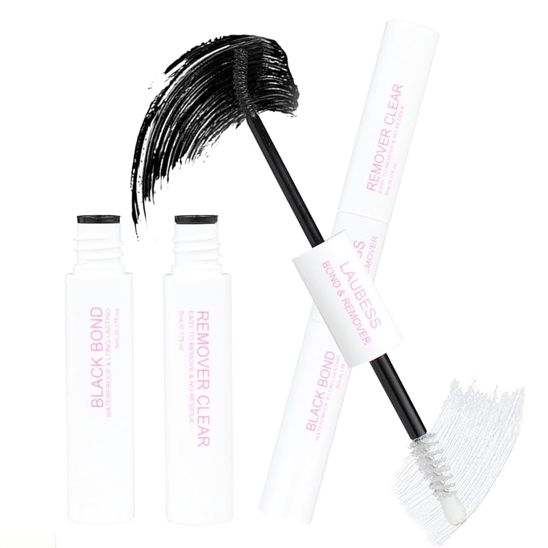 Adesivo para cílios postiços LAUBESS com removedor 2 em 1, 10 mL