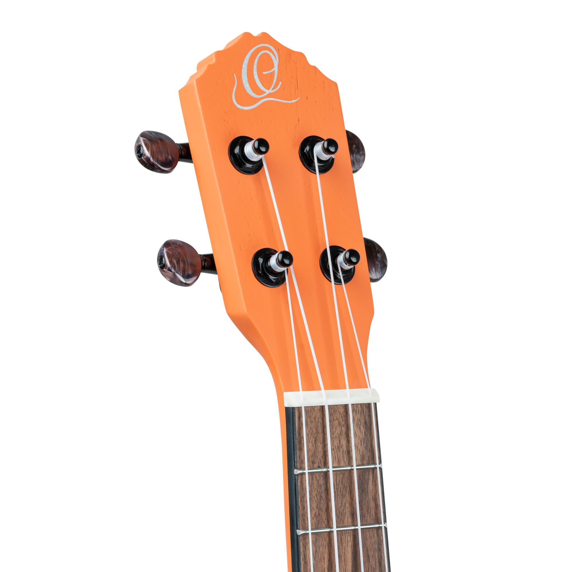 Ortega Guitars Ukulélé Concert Électro-Acoustique – Série Custom Built Halloween Edition – Okoumé, Orange (RUHWCE)