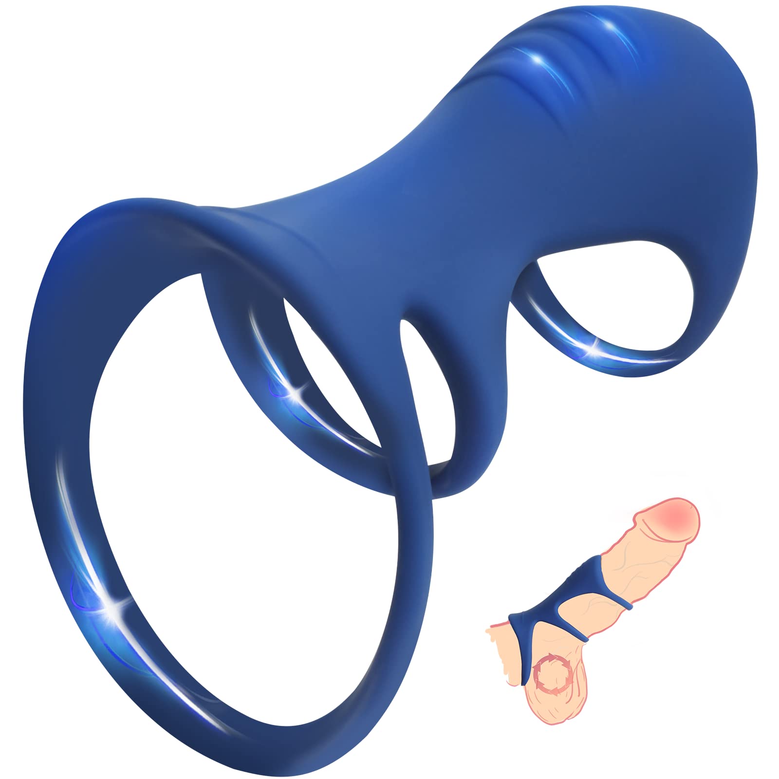 Hidnvefen Dreifache Penisring, Silikon Penisringe Sex Spielzeug fr Paare,  Premium Dehnbarer Silikon Penis Ring fr Langwhrende Erektion, Erotik  Cockring Sexspielzeug fr die Mnner Extrem, Blau : Amazon.de: Drogerie &  Krperpflege