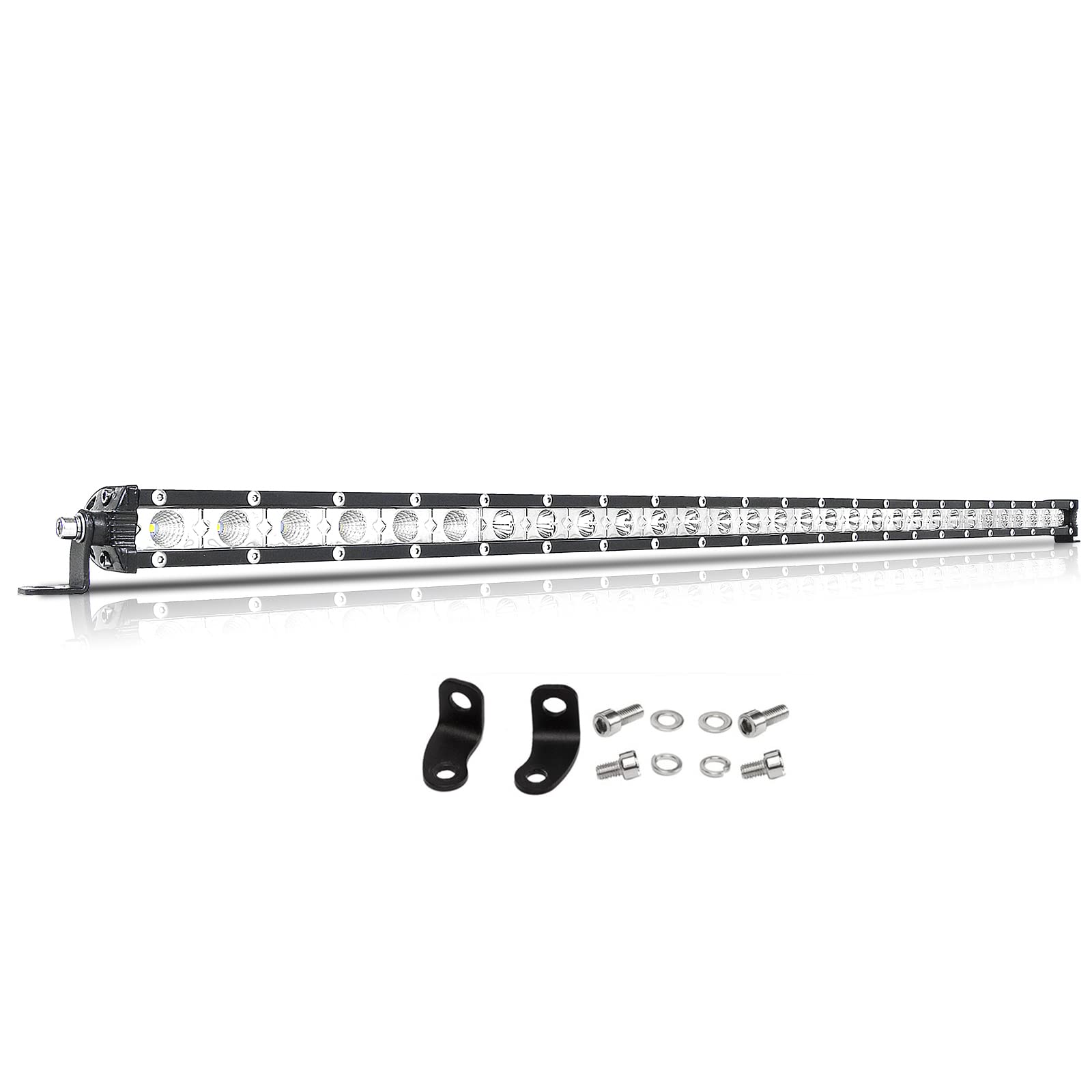 PICAA 81,3 cm 150 W schlanke, einreihige LED-Lichtleiste, Spot-Flut-Kombi-Strahl, Nebelscheinwerfer, Fahrlicht, Dachstoßstange, Lichtleisten für LKW, Boot, ATV, UTV, SUV