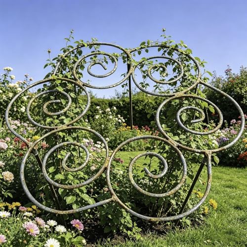 Pflanzenstütze Für Pfingstrosen Metall Pfingstrosen Halterung Pflanzenstützring Käfige Wetterfest Staudenstütze Garten Pflanzenpfähle Für Hortensien Monstera Rosen Sedum Tomaten(16 Zoll)