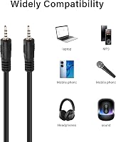 PNGKNYOCN 2.5 mm TRRS Sztereó Aux Kábel - 1,8m Férfi-Férfi Csatlakozó Okostelefonhoz, Fejhallgatóhoz, MP3 Lejátszóhoz és Hangszóróhoz 6