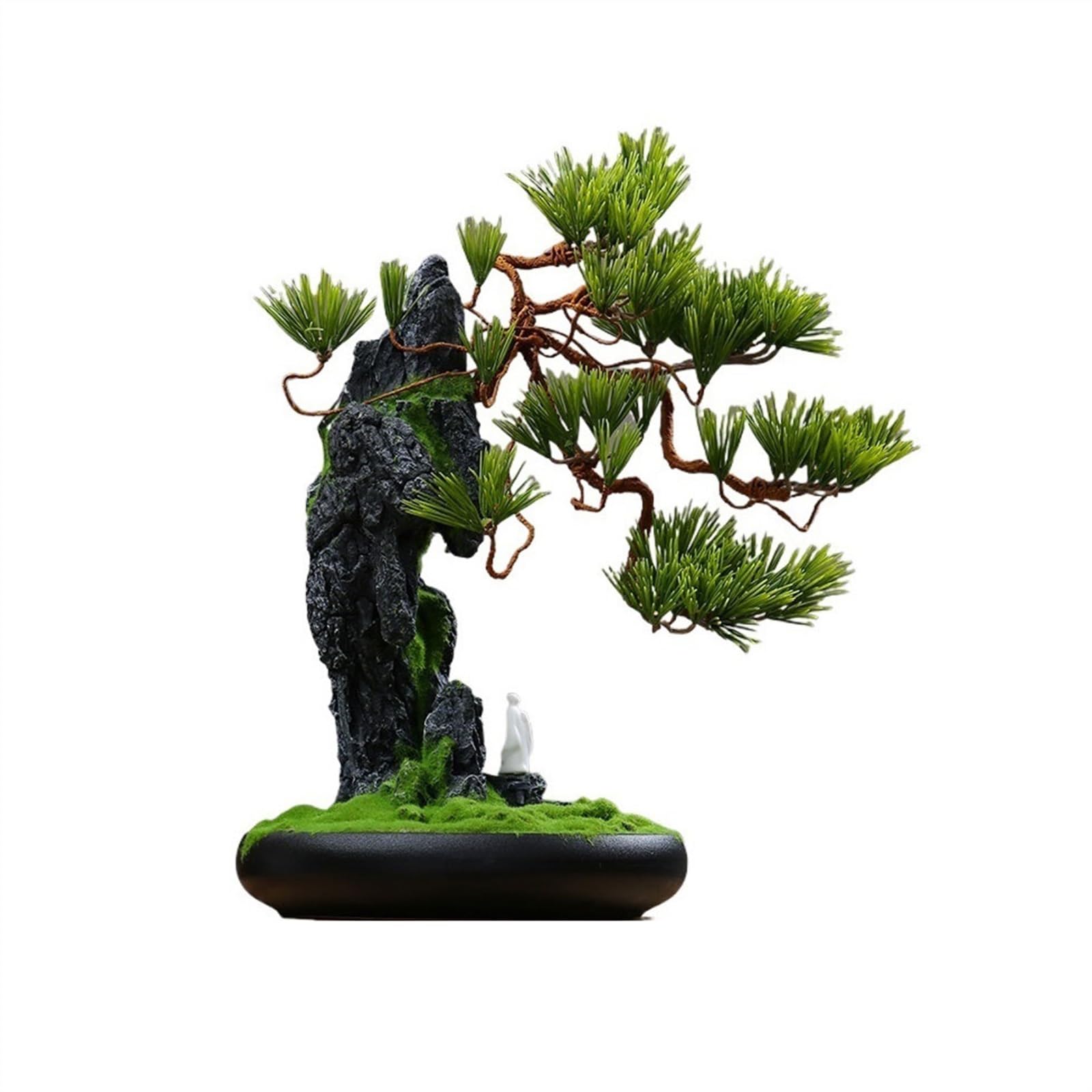 Fałszywe drzewo Rośliny dekoracyjne do salonu Symulacja zielonego bonsai Wysokiej jakości dekoracja wnętrz drzewa Dekoracje na biurko Feng Shui Wystrój wnętrz