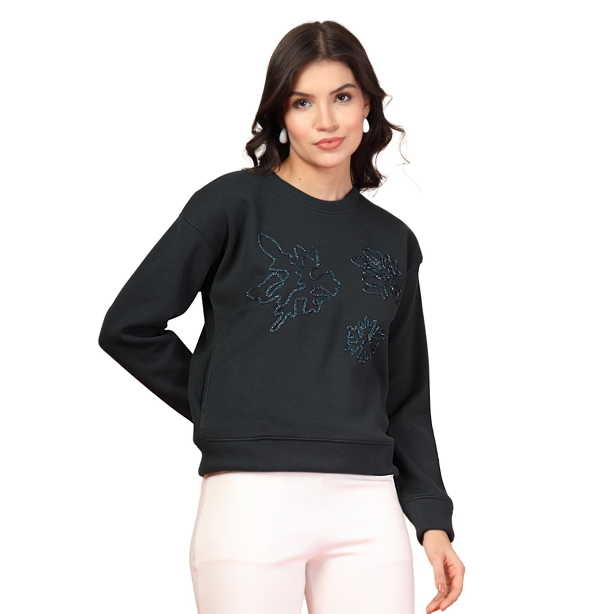 Women Printed Pullover Sweatshirt-picture-16