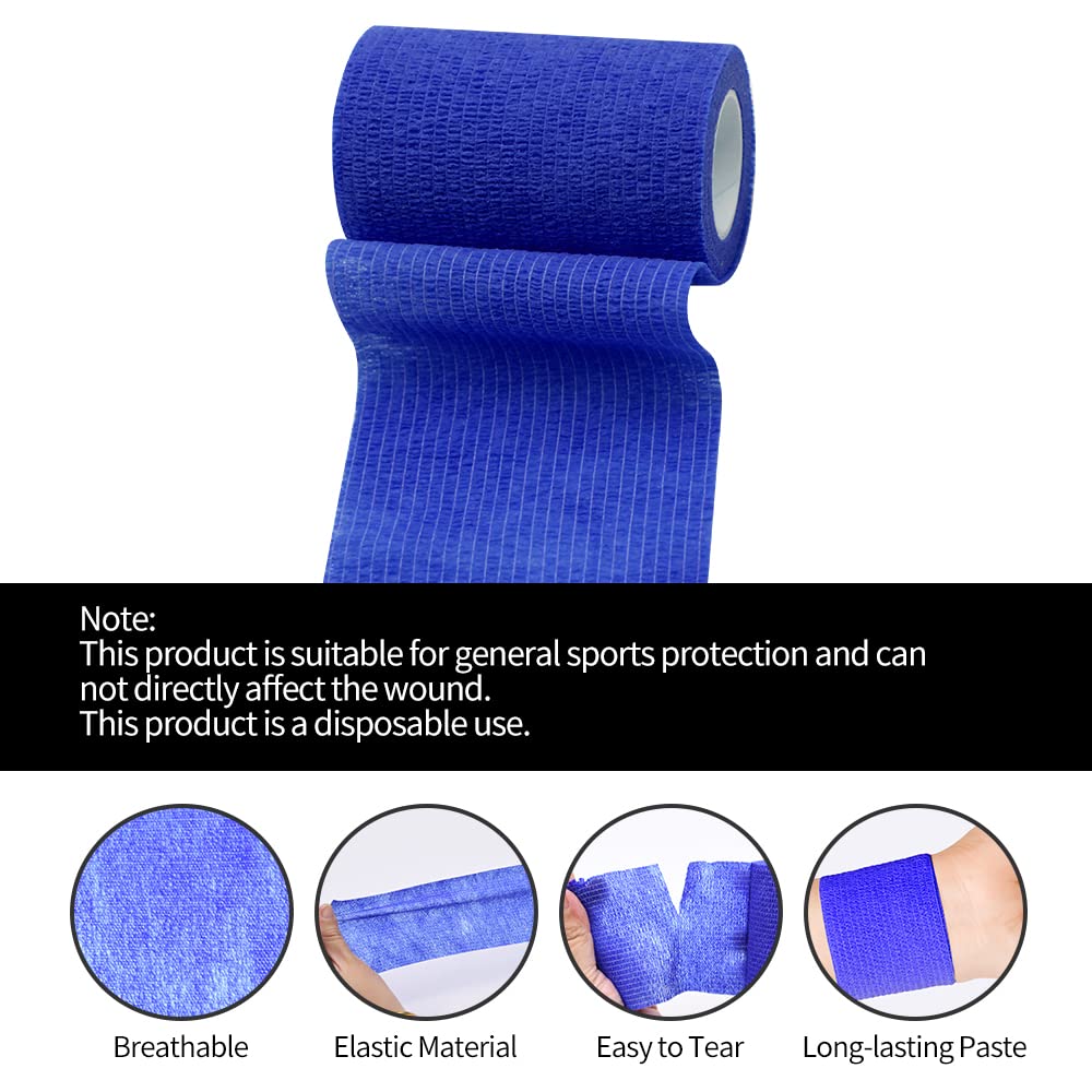 48 piezas vendas transpirables autoadhesivas vendaje elástico adhesivo 7,6 cm para deportes médicos primeros auxilios muñeca, esguinces de tobillo