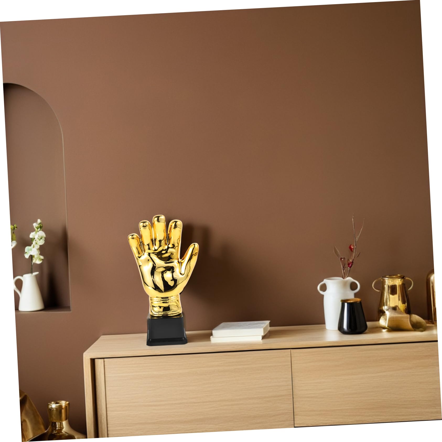 SUPVOX Guanto d'oro Calcio per Portiere in Plastica Premio Decorativo per Competizioni Scolastiche E Campionati Amatoriali