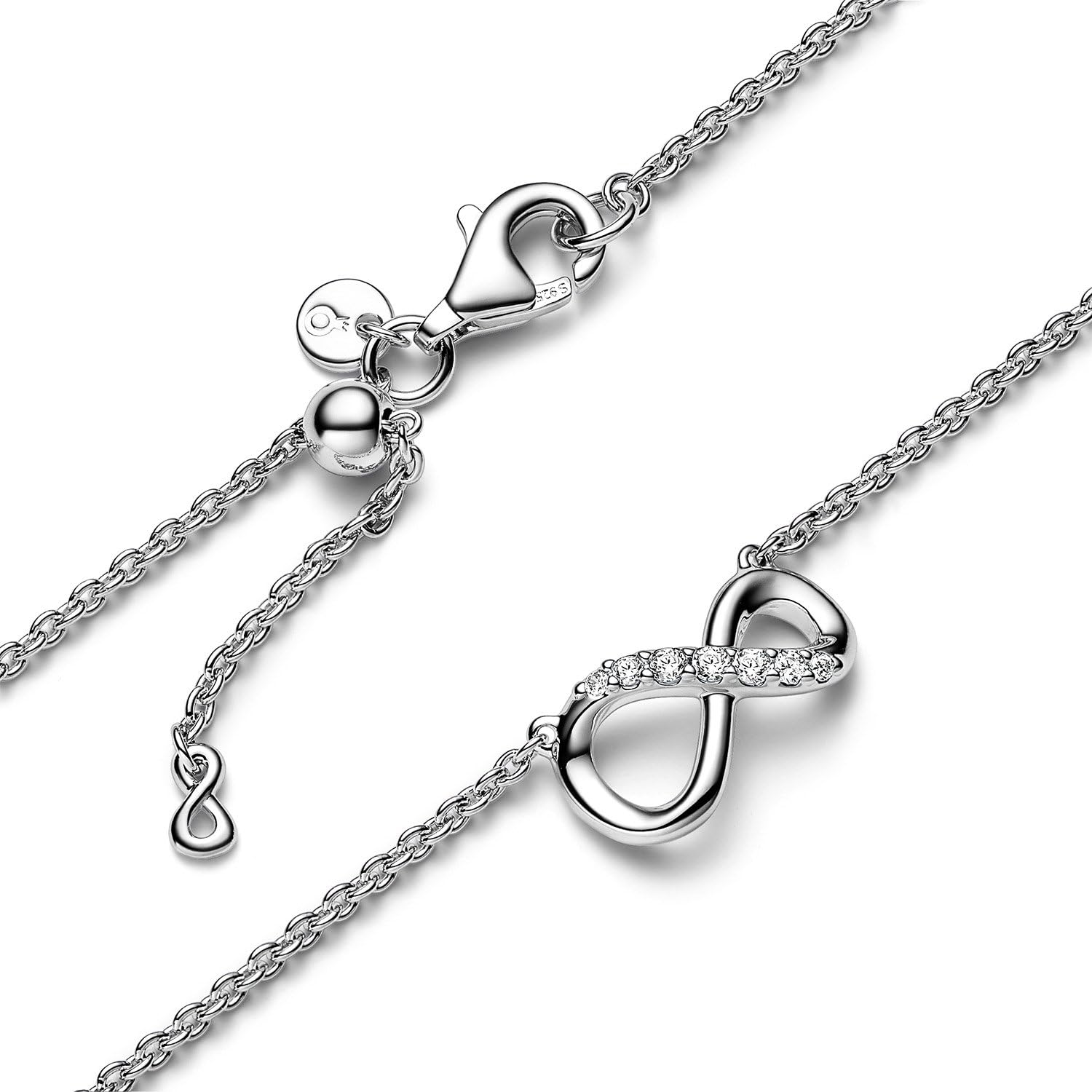 PANDORA Parure da Donna Argento Sterling 925 68323 | Set regalo con collana e orecchini abbinati, simbolo dell'eternità