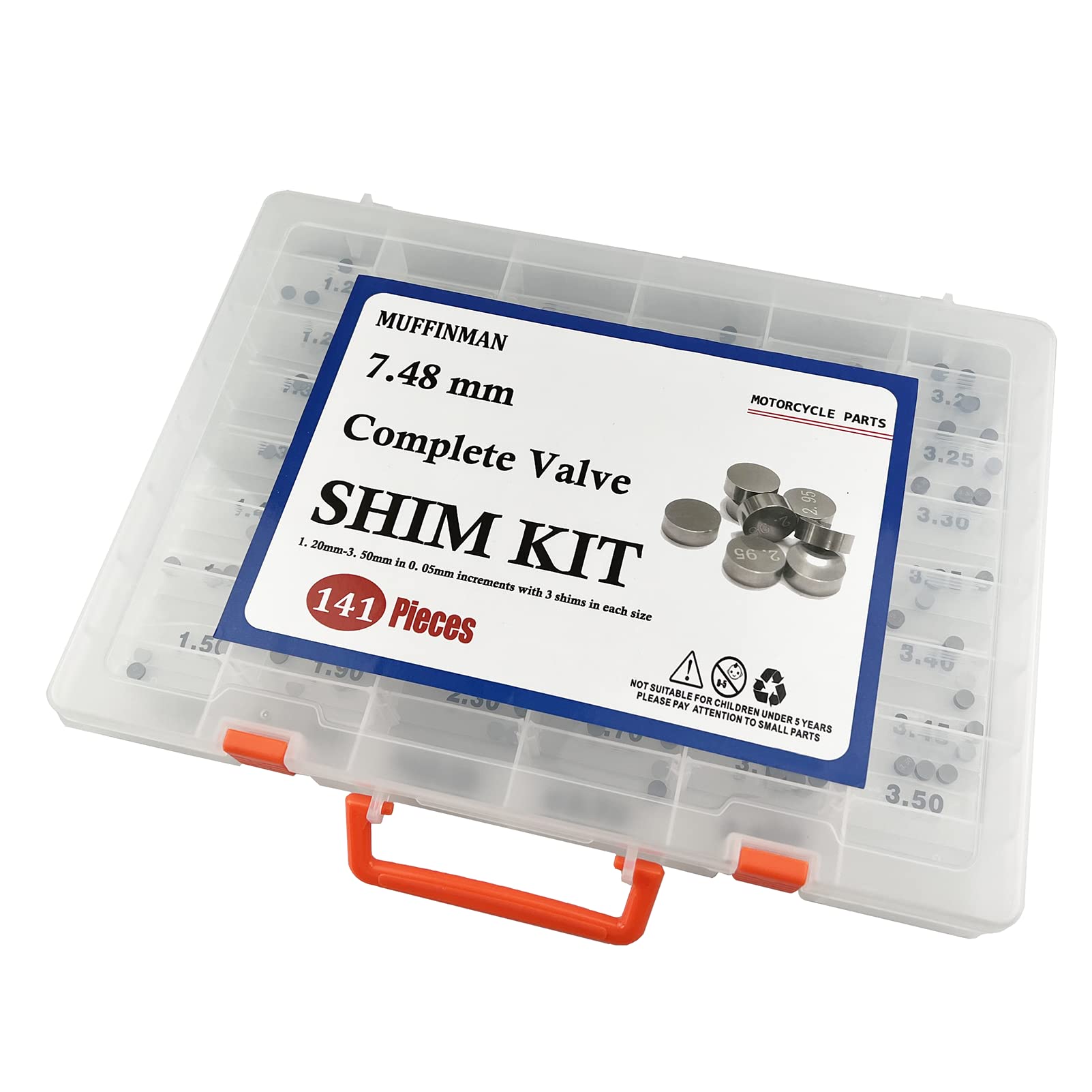 MUFFINMAN Valve Shim Kit 7.48mm O.D. Assortment,compatible with