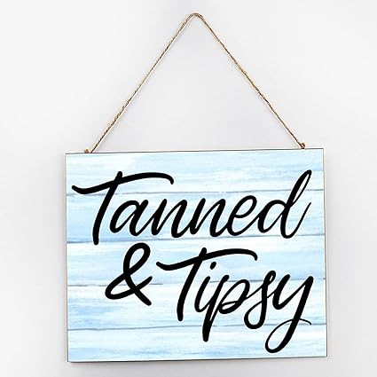 Panneau En Bois De 30 5 X 25 4 Cm Avec Inscription Tanned Tipsy Panneau En Bois De 30 5 X 25 4 Cm Avec Inscription Tanned Tipsy