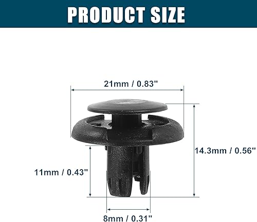 Miniatura 3 de ACROPIX Clips de repuesto para guardabarros para Honda Accord, paquete de 50, color negro