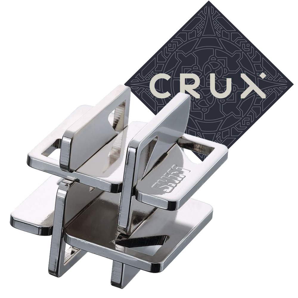 Hanayama Cast Coil - Puzzle Métallique Niveau 3/6 - Défi Stimulant, Autocollant Crux Inclus