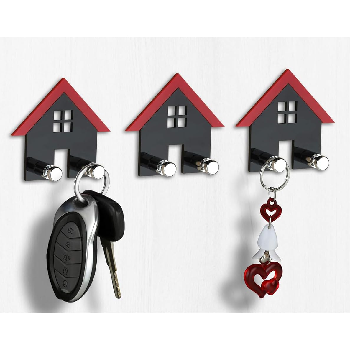 Zenovia Acrylic Key Holders - Adhesive Wall Hooks -18