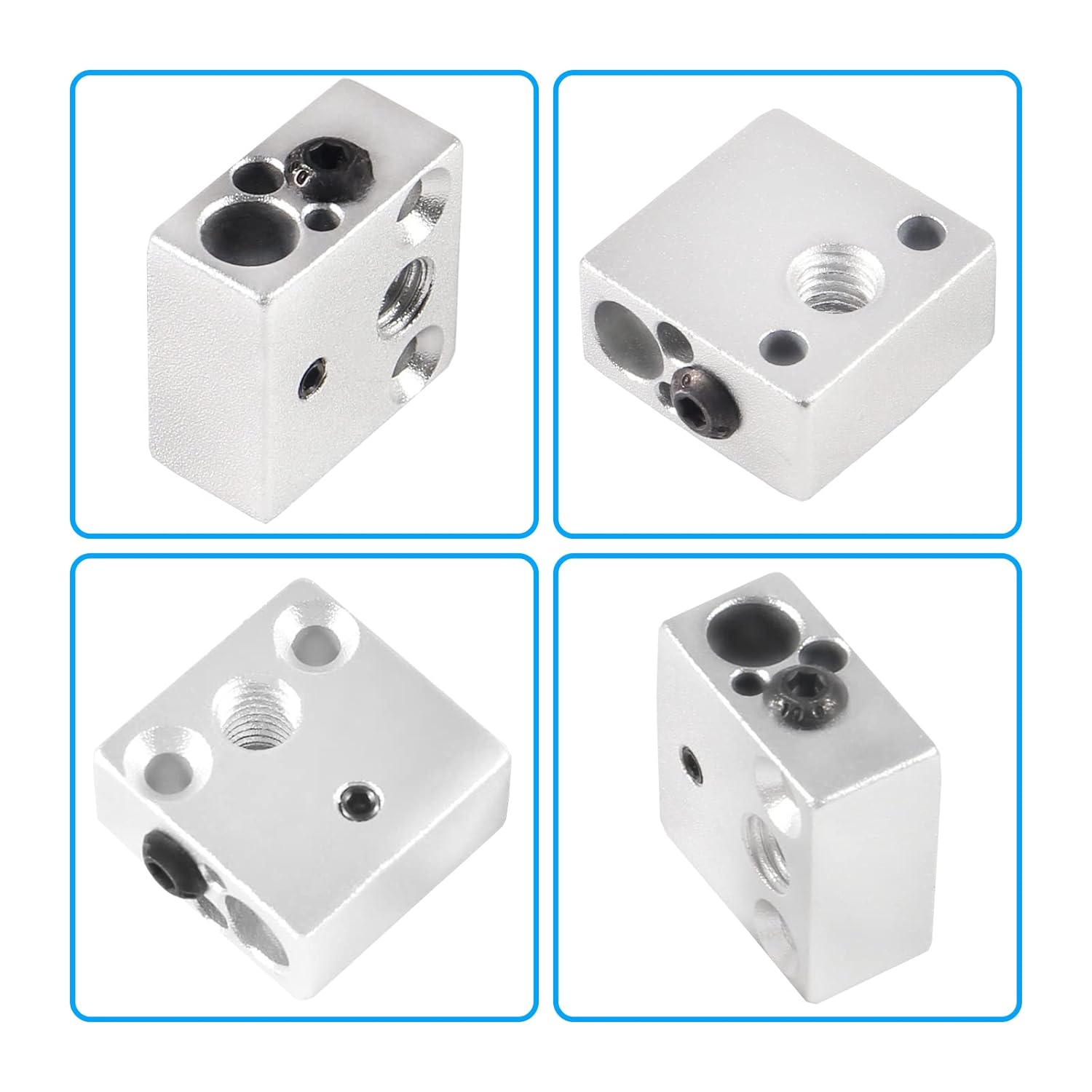 review Aokin 3D Printer Parts Heat Break Stainless Steel Throat Aluminum Heater Block with Silicone Sock for Creality Ender 3, Ender 3 Pro, Ender 3 V2, Ender 5, Ender 5 Pro, CR-10, CR-10S 3D Printer, 3 Pcs