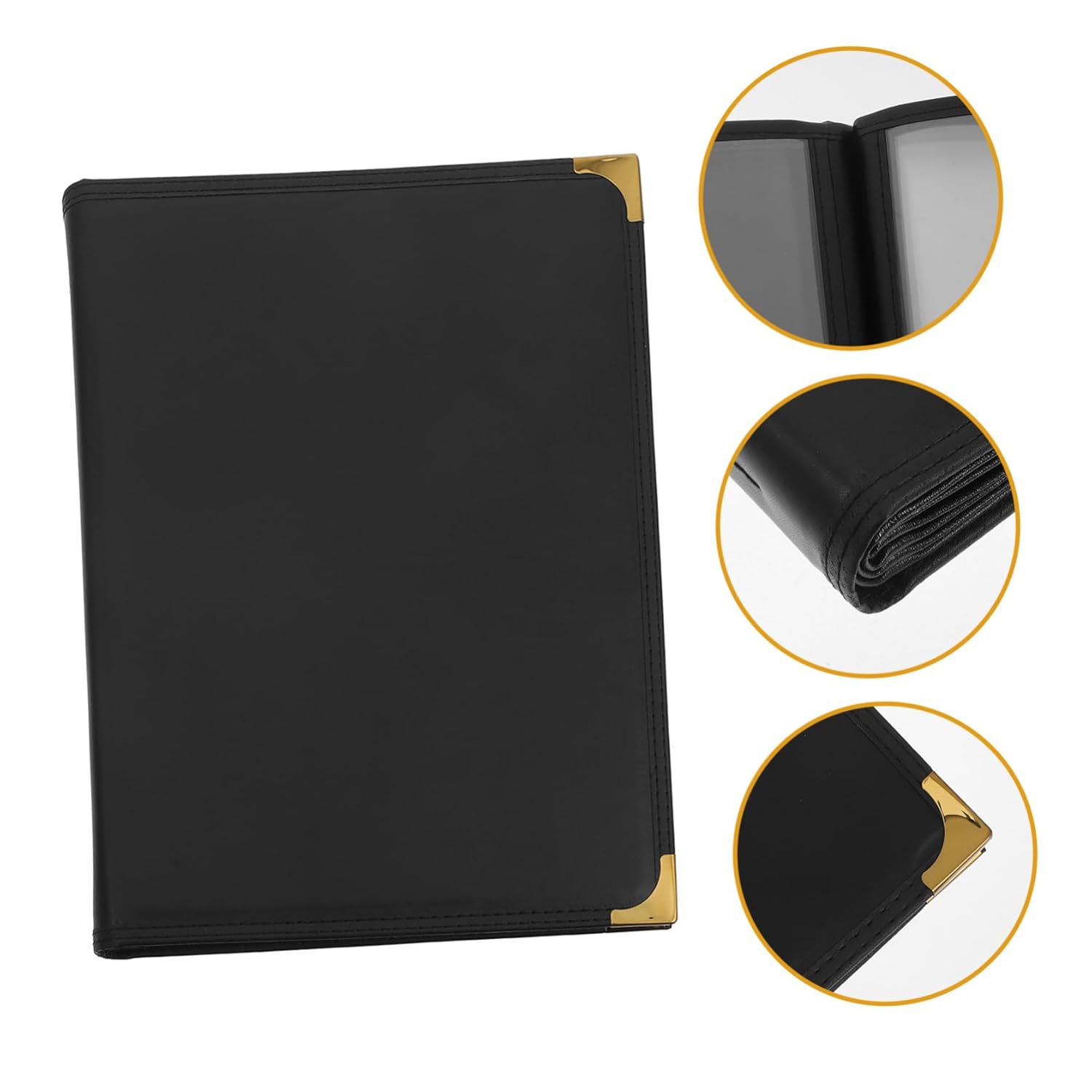 ERINGOGO Transparent Recipe Book Menu Holder for Restaurants and Cafes Menu Sleeves Elegant Design Page Capacity