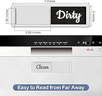 Vista 2 de Oxepleus - Imán para lavavajillas con texto "Clean/Dirty" (Limpio/Sucio), diseño rústico de madera de granja en blanco y negro, magnético que