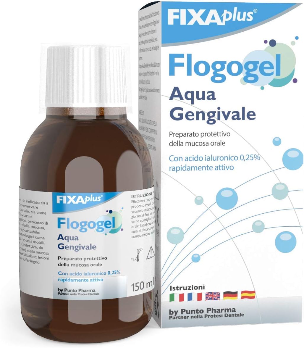 Dulàc Gum Mouthwash Water, 150 ml, Protective Preparation for Oral mucosa with Hyaluronic Acid, Flogogel