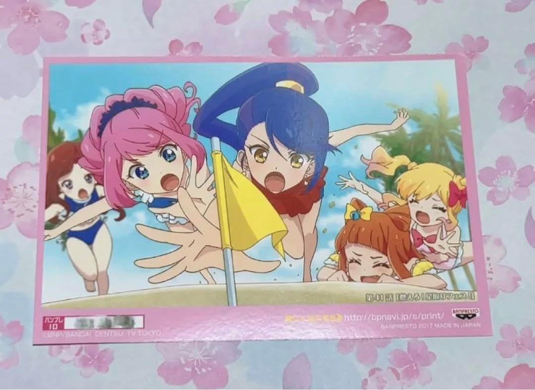 アイカツスターズ 虹野ゆめ 桜庭ローラ 如月つばさ ブロマイド 水着