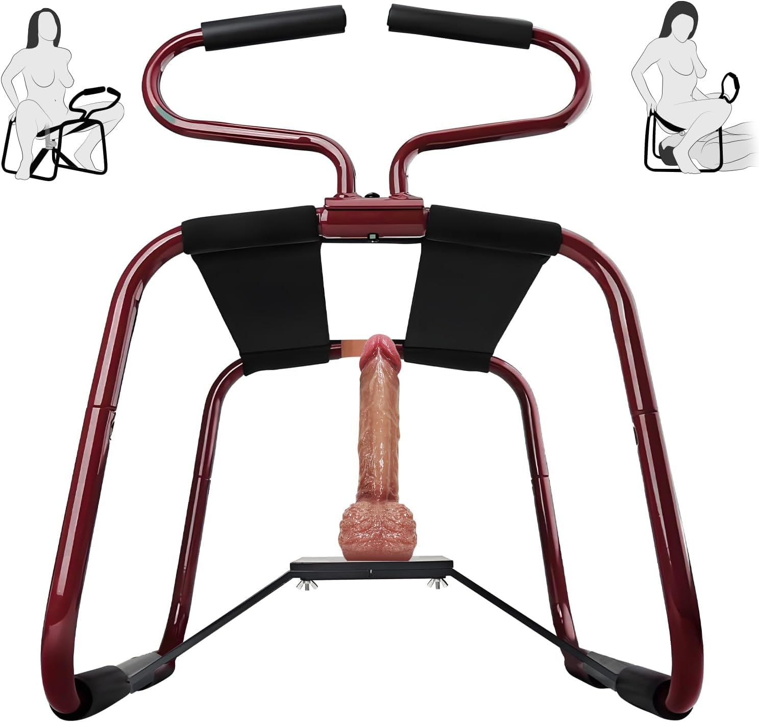 Photo 1 of ** used item**
Sex Chair Set, Sex Position Enhancer Chair with Adjustable Handrail and Realistic Dildo, Sex Furniture Sex Bench for Couples Adult Love, Portable BDSM Novelty Riding Sex Toy for SM Game (Red)