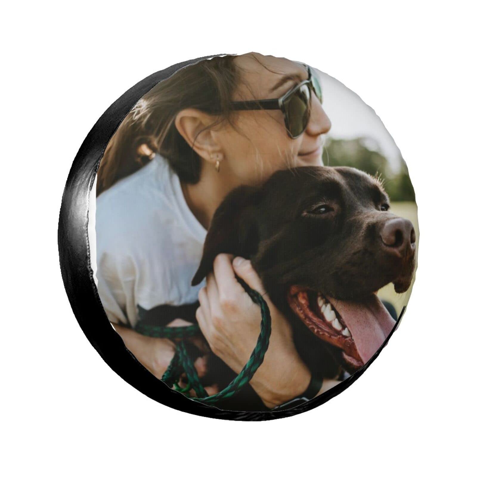 Custom Spare Tire Covers, Personalized Your Own Text Photo, Customized Spare Tire Cover Waterproof Dust Sun-Proof Tire Protectors for Jeep RV Trailer Camper Truck SUV Universal Most Vehicles