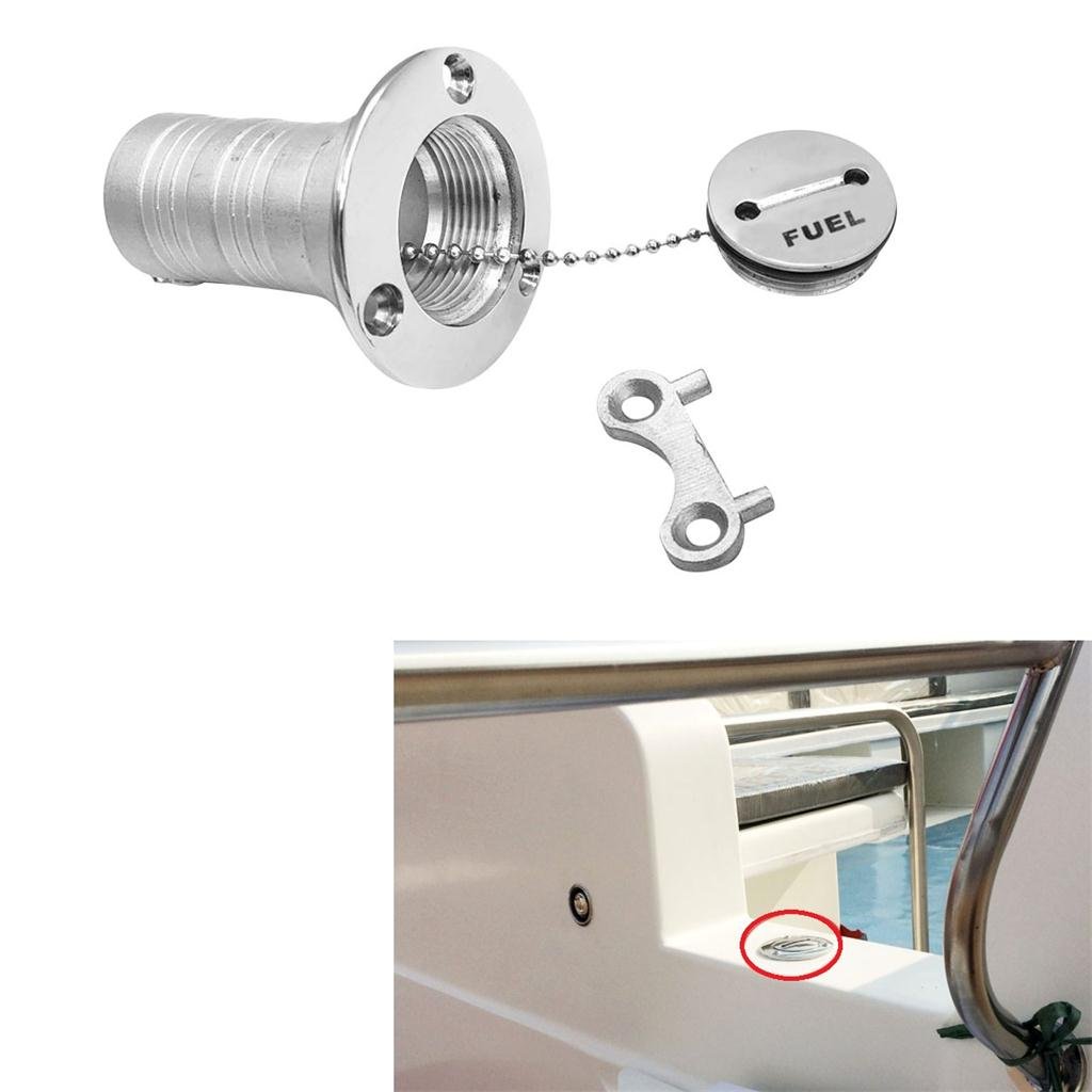 MagiDeal Tankstutzen Einfüllstutzen Ø 38 mm für Wasser & Treibstoff, Kraftstofftank, für 38mm Kraftstofftank