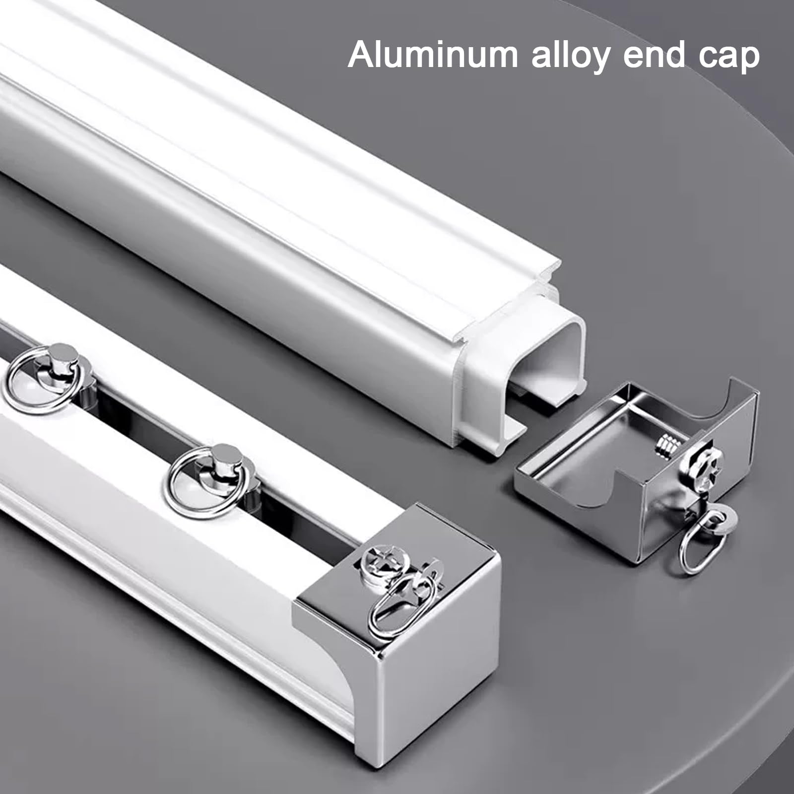 Binario per Tende in Alluminio a Soffitto o a Parete,per Camera da Letto (3.5m,White)