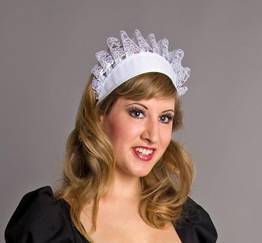 Festartikel Müller Servierhäubchen Baumwolle/Polyester Weiß Fasching, Maße ca. 18.2cm x 10.2cm x 2.2cm, 750.023.02 Einheitsgröße