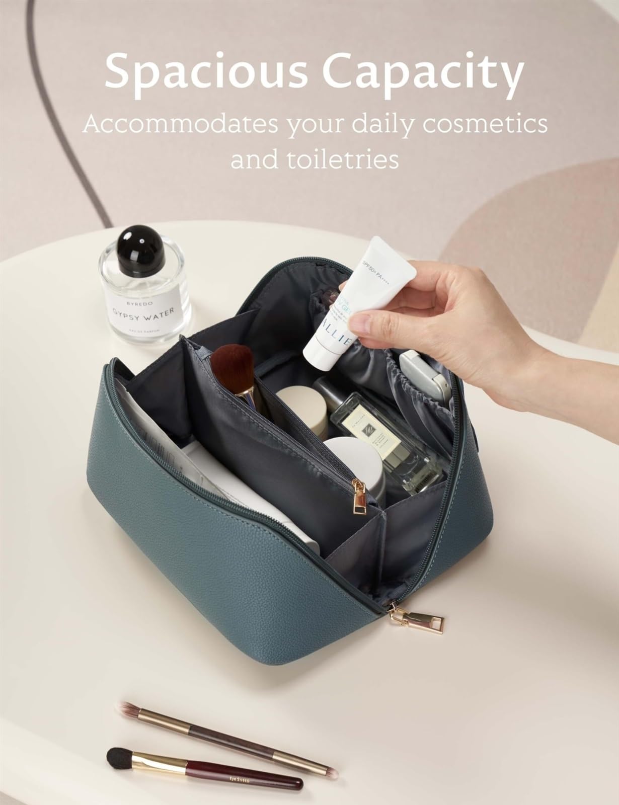 Kosmetiktasche Kulturtasche Reise-Kosmetiktasche, Kosmetiktasche, Damen-Kulturbeutel, tragbare Kosmetik-Aufbewahrungstasche Schminktasche Damen