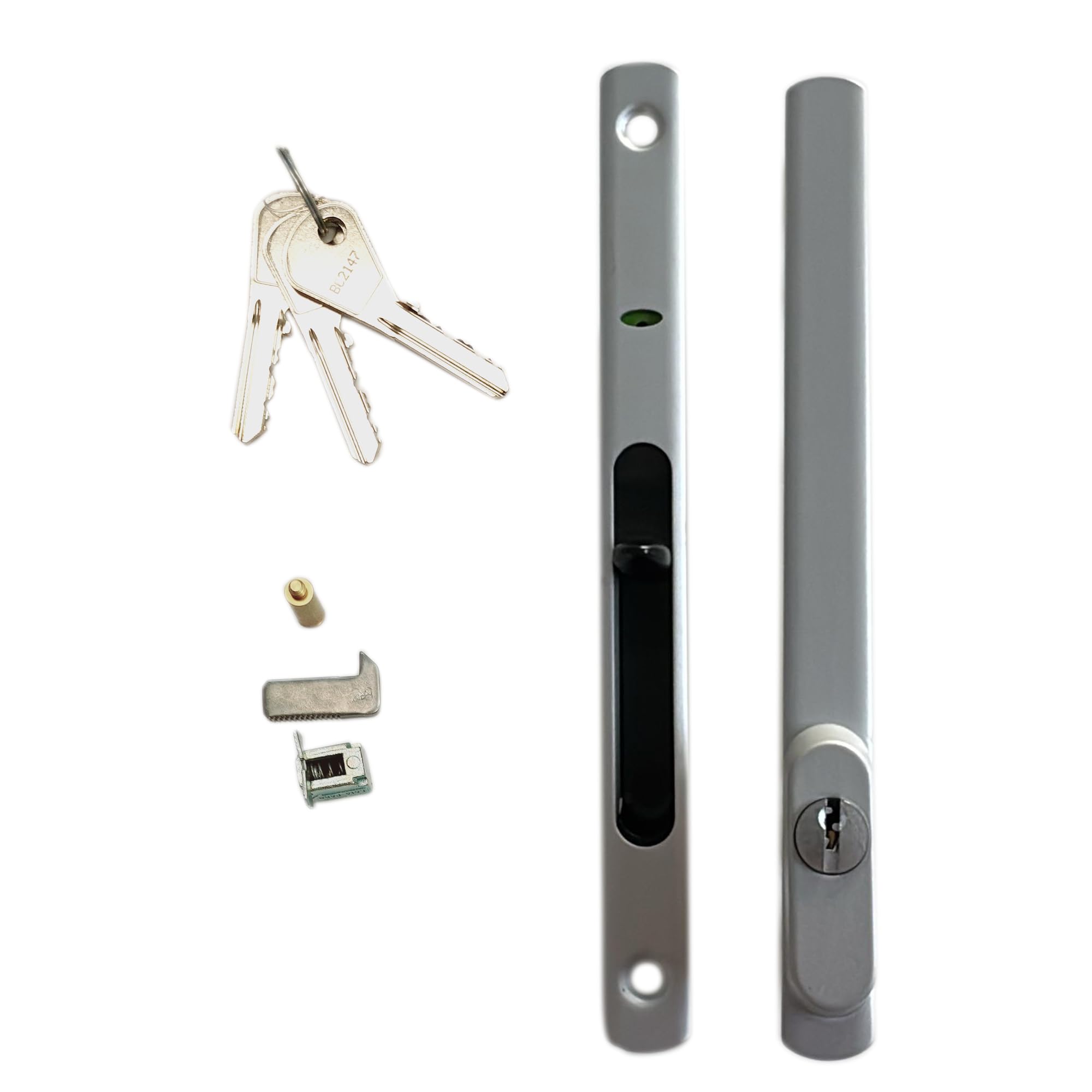 Serrure Double à Clé Technal 3062 – Pour Porte Coulissante, Fixation Inférieure, Blanc, Aluminium