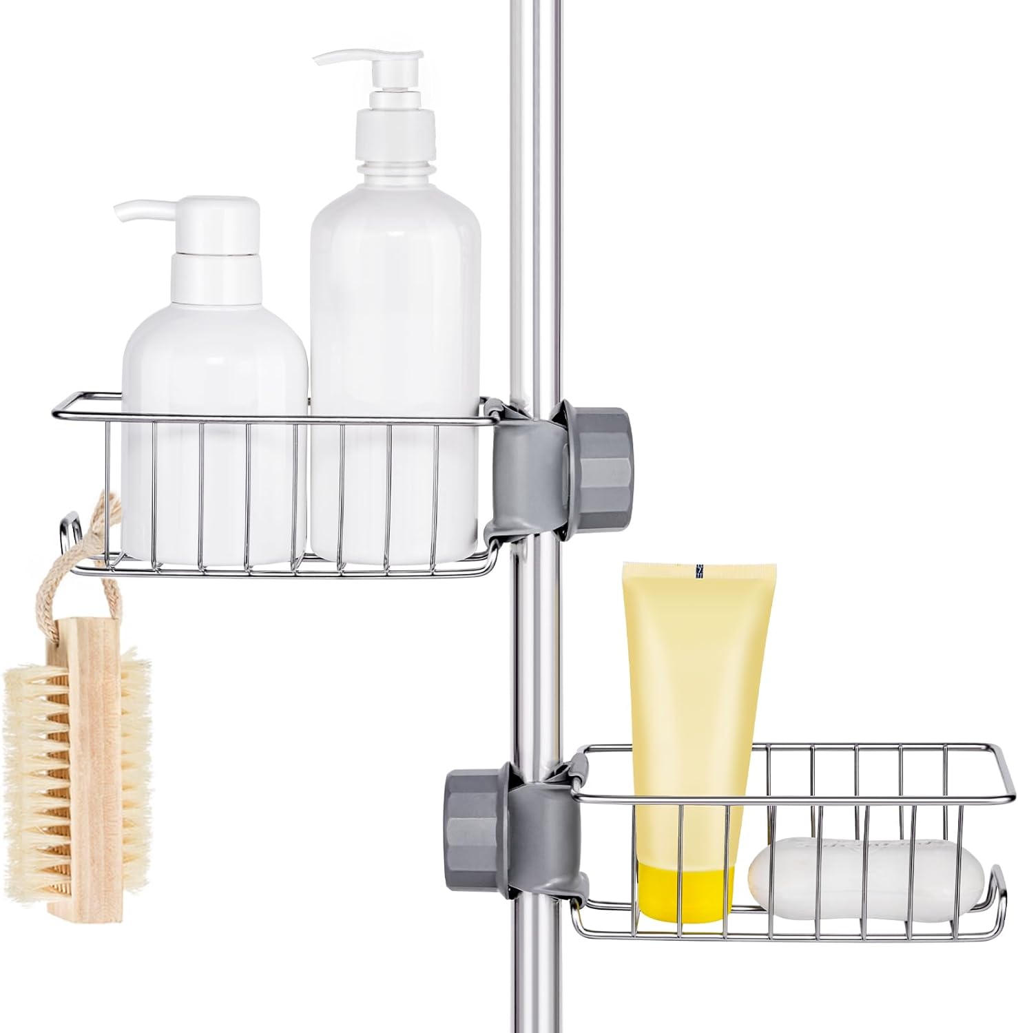 Buoluty Clawfoot Tub Shower Caddy(Shower Rod Not Included