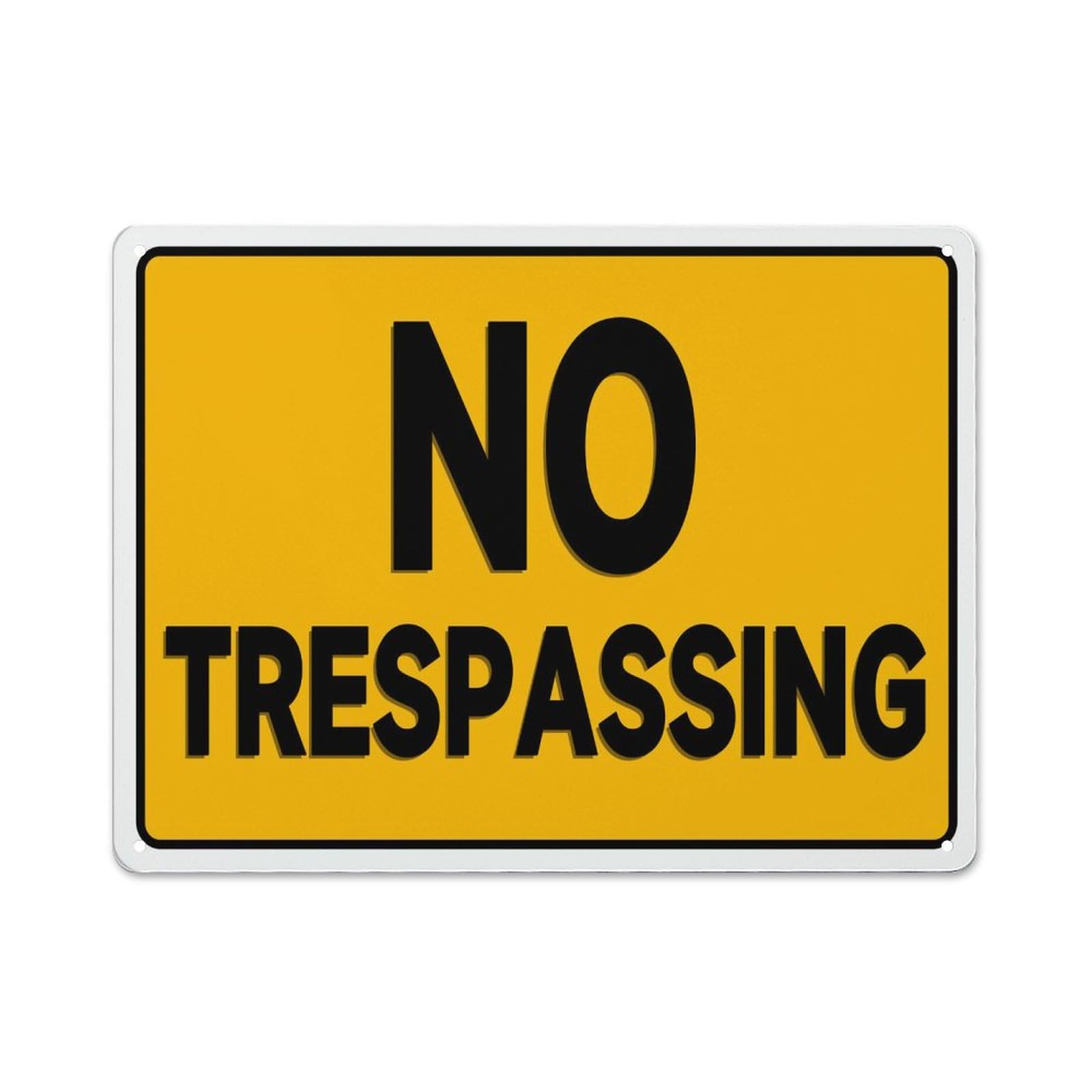 peiyeety Metal Tin Sign No Trespassing Quote Vintage Decorative Metal Wall Art Plaque for Home Living Room Bedroom Farmhouse Patio Rustic Wall Decor 6x8 Inch