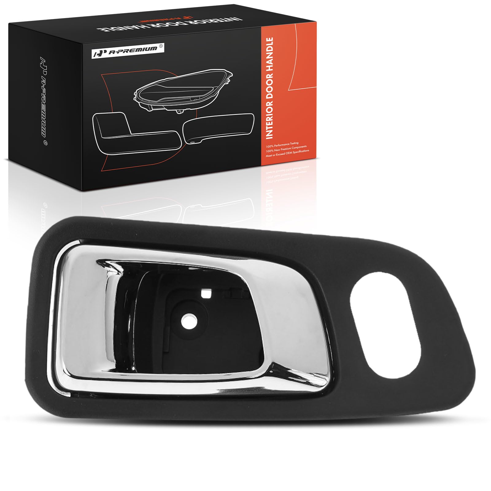 A-Premium Front Left Driver Side Interior Door Handle Compatible with Honda Pilot 2003-2008, Fern Housing with Chrome Lever, Replace# 72165-S9V-A01ZE